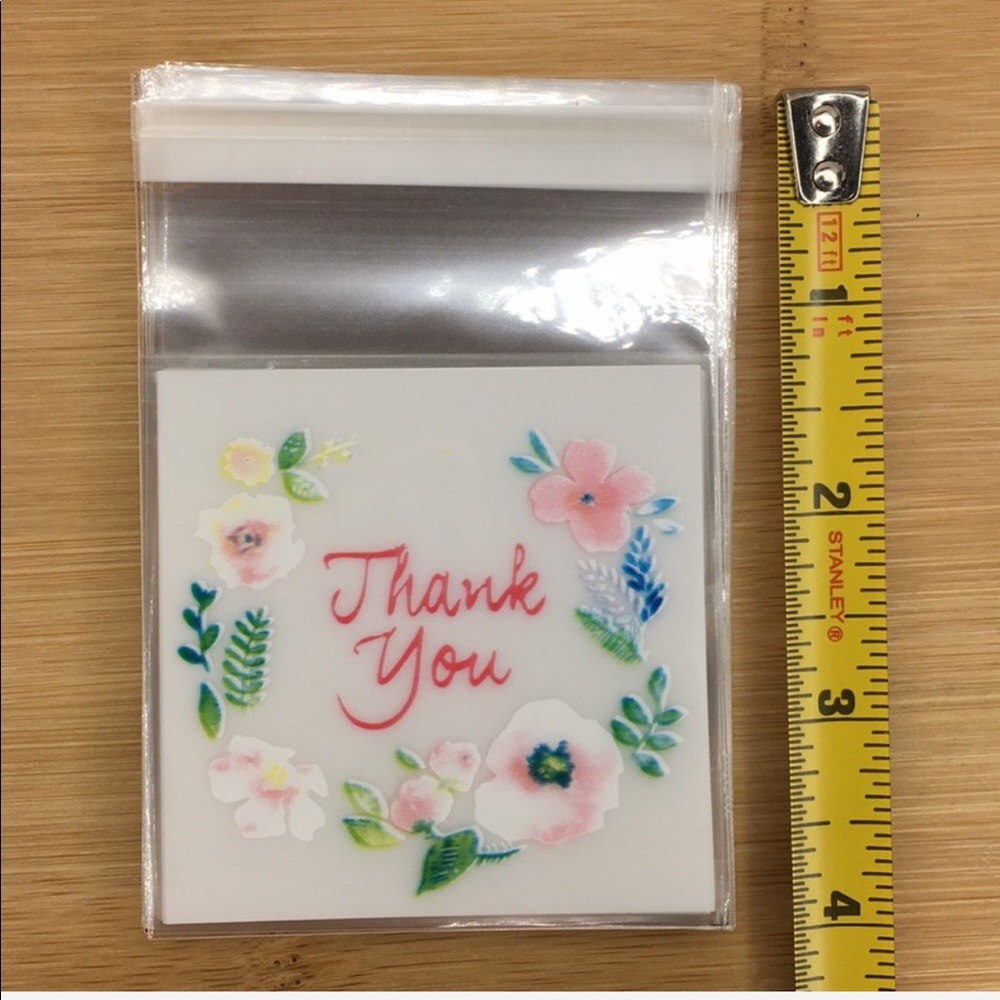 100 Thank You Self Adhesive Bags - Picture 3 of 6